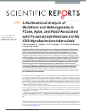 Cover page: A Multinational Analysis of Mutations and Heterogeneity in PZase, RpsA, and PanD Associated with Pyrazinamide Resistance in M/XDR Mycobacterium tuberculosis