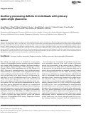 Cover page: Auditory processing deficits in individuals with primary open-angle glaucoma