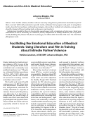 Cover page: Facilitating the emotional education of medical students: using literature and film in training about intimate partner violence.