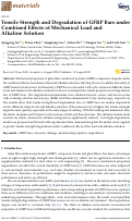 Cover page: Tensile Strength and Degradation of GFRP Bars under Combined Effects of Mechanical Load and Alkaline Solution