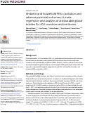 Cover page: Ambient and household PM2.5 pollution and adverse perinatal outcomes: A meta-regression and analysis of attributable global burden for 204 countries and territories