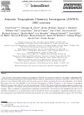 Cover page: Antarctic Tropospheric Chemistry Investigation (ANTCI) 2003 overview