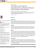 Cover page: The Influence of Perioperative Dexmedetomidine on Patients Undergoing Cardiac Surgery: A Meta-Analysis