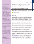 Cover page: Establishing a Regional Health System and Community-Based Organization Social Care Coordination Network: An Application of Geospatial Analysis.