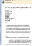 Cover page: Family Voice With Informed Choice: Coordinating Wraparound With Research-Based Treatment for Children and Adolescents