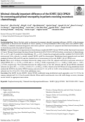 Cover page: Minimal clinically important difference of the EORTC QLQ-CIPN20 for worsening peripheral neuropathy in patients receiving neurotoxic chemotherapy