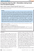 Cover page: A Protective Role for ELR+ Chemokines during Acute Viral Encephalomyelitis