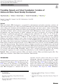 Cover page: Friendship Network and School Socialization Correlates of Adolescent Ethnic-Racial Identity Development.