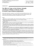 Cover page: The Effect of Yoga on Arm Volume, Strength, and Range of Motion in Women at Risk for Breast Cancer-Related Lymphedema