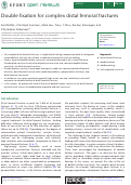 Cover page: Double fixation for complex distal femoral fractures.