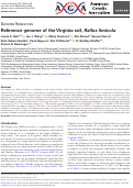 Cover page: Reference genome of the Virginia rail, Rallus limicola