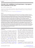 Cover page: Steroids in the establishment and maintenance of pregnancy and at parturition in the mare