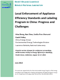 Cover page: Local Enforcement of Appliance Efficiency Standards and Labeling Program in China: Progress and Challenges