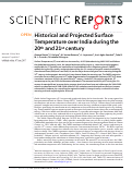 Cover page: Historical and Projected Surface Temperature over India during the 20th and 21st century