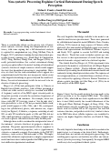Cover page: Non-syntactic Processing Explains Cortical Entrainment During SpeechPerception