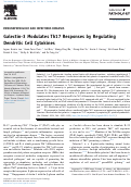 Cover page: Galectin-3 modulates Th17 responses by regulating dendritic cell cytokine expression