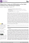 Cover page: Student Stress, Coping, and APPE Readiness at Two Public Institutions before and during the Pandemic.