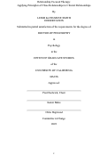 Cover page: Relationship Focused Therapy: Applying Principles of Close Relationships to Clinical Relationships