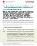 Cover page: The effect of statin therapy on heart failure events: a collaborative meta-analysis of unpublished data from major randomized trials