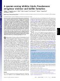 Cover page: A quorum-sensing inhibitor blocks Pseudomonas aeruginosa virulence and biofilm formation