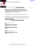 Cover page: Effects of Teaching Efficacy, Advocacy, and Knowledge on Coping and Well-Being of Dual Language Immersion Teachers