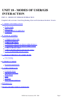 Cover page: Unit 18 - Modes of User/GIS Interaction