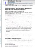 Cover page: Inadequate research on methicillin-resistant Staphylococcus aureus risk among postpartum women