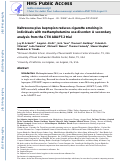 Cover page: Naltrexone plus bupropion reduces cigarette smoking in individuals with methamphetamine use disorder: A secondary analysis from the CTN ADAPT-2 trial