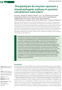 Cover page: Phospholipase A2 enzymes represent a shared pathogenic pathway in psoriasis and pityriasis rubra pilaris