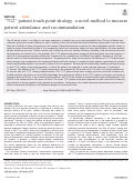 Cover page: “7/12” patient touch point strategy: a novel method to increase patient attendance and recommendation