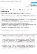 Cover page: A Solitary Wave-Based Sensor to Monitor the Setting of Fresh Concrete