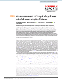 Cover page: An assessment of tropical cyclones rainfall erosivity for Taiwan