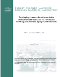Cover page: Developing evidence-based prescriptive ventilation rate standards for commercial buildings in California: a proposed framework