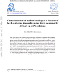 Cover page of Characterization of nuclear breakup as a function of hard-scattering kinematics using dijets measured by ATLAS in p+Pb collisions