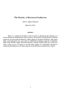 Cover page: The Reality of Backward Induction