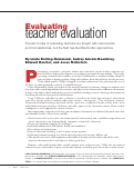 Cover page: Evaluating Teacher Evaluation