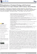 Cover page: Reclassification of Treatment Strategy with Fractional Flow Reserve in Cancer Patients with Coronary Artery Disease.