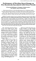 Cover page: Performance of Navelina Sweet Orange on Five Rootstocks Inoculated with Citrus Viroids