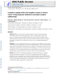 Cover page: Cognition, quality‐of‐life, and symptom clusters in breast cancer: Using Bayesian networks to elucidate complex relationships