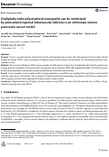 Cover page: Oxaliplatin-induced peripheral neuropathy can be minimized by pressurized regional intravascular delivery in an orthotopic murine pancreatic cancer model.