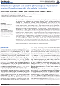 Cover page: Influence of growth rate on the physiological response of marine Synechococcus to phosphate limitation