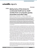 Cover page of Bathymetry of the Antarctic continental shelf and ice shelf cavities from circumpolar gravity anomalies and other data.