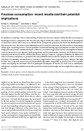 Cover page: Fructose consumption: recent results and their potential implications