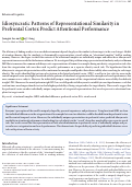 Cover page: Idiosyncratic Patterns of Representational Similarity in Prefrontal Cortex Predict Attentional Performance