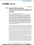 Cover page: Hyper-fidelity depletion with discrete motion for pebble bed reactors.