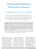 Cover page: Defining alcohol-related phenotypes in humans. The Collaborative Study on the Genetics of Alcoholism.