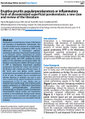 Cover page: Eruptive pruritic papular porokeratosis or inflammatory form of disseminated superficial porokeratosis: a new case and review of the literature