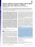 Cover page: Superior colliculus neuronal ensemble activity signals optimal rather than subjective confidence.