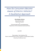 Cover page: How Do Consumers Become Aware of Electric Vehicles? A Qualitative Approach