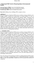 Cover page: A web-based POE tool for measuring indoor environmental quality